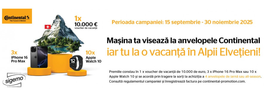 Campanie anvelope CONTINENTAL iarna si all seasons