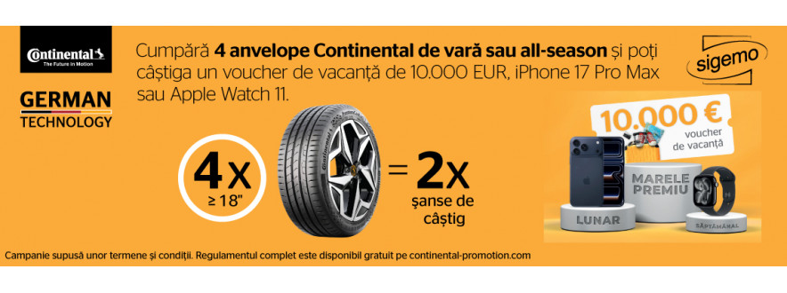 Campanie anvelope CONTINENTAL Vara si All-Season