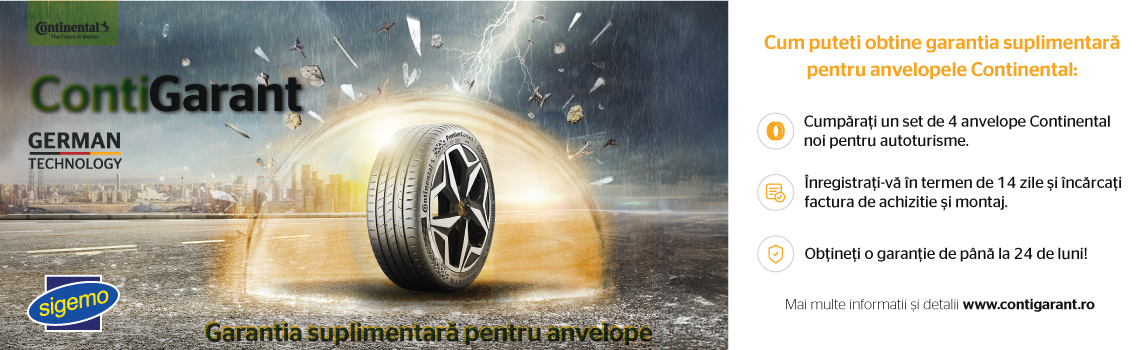 Campanie anvelope CONTINENTAL garantie suplimentara